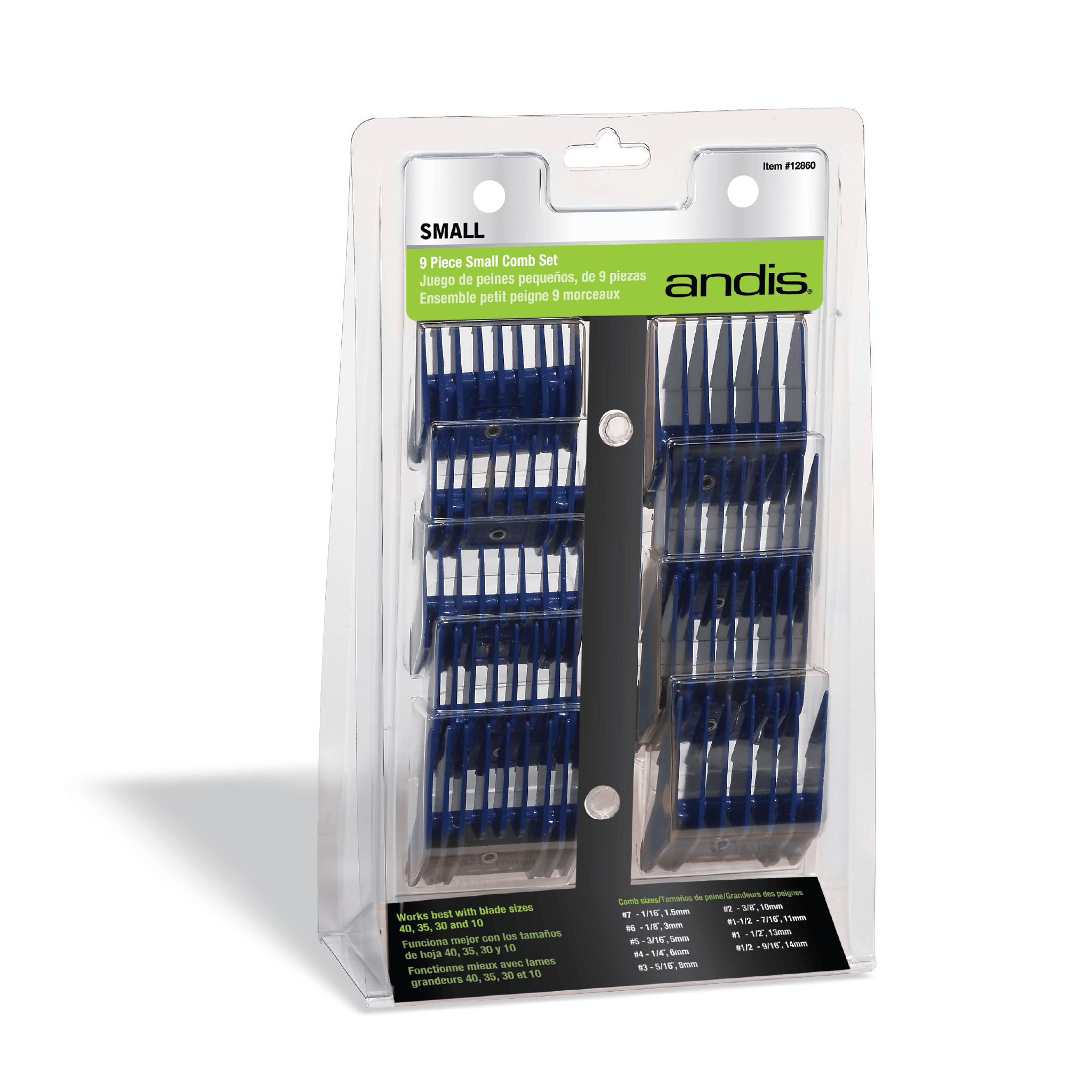 Andis 9pcs Comb Small (Shorter Length) - Image 2
