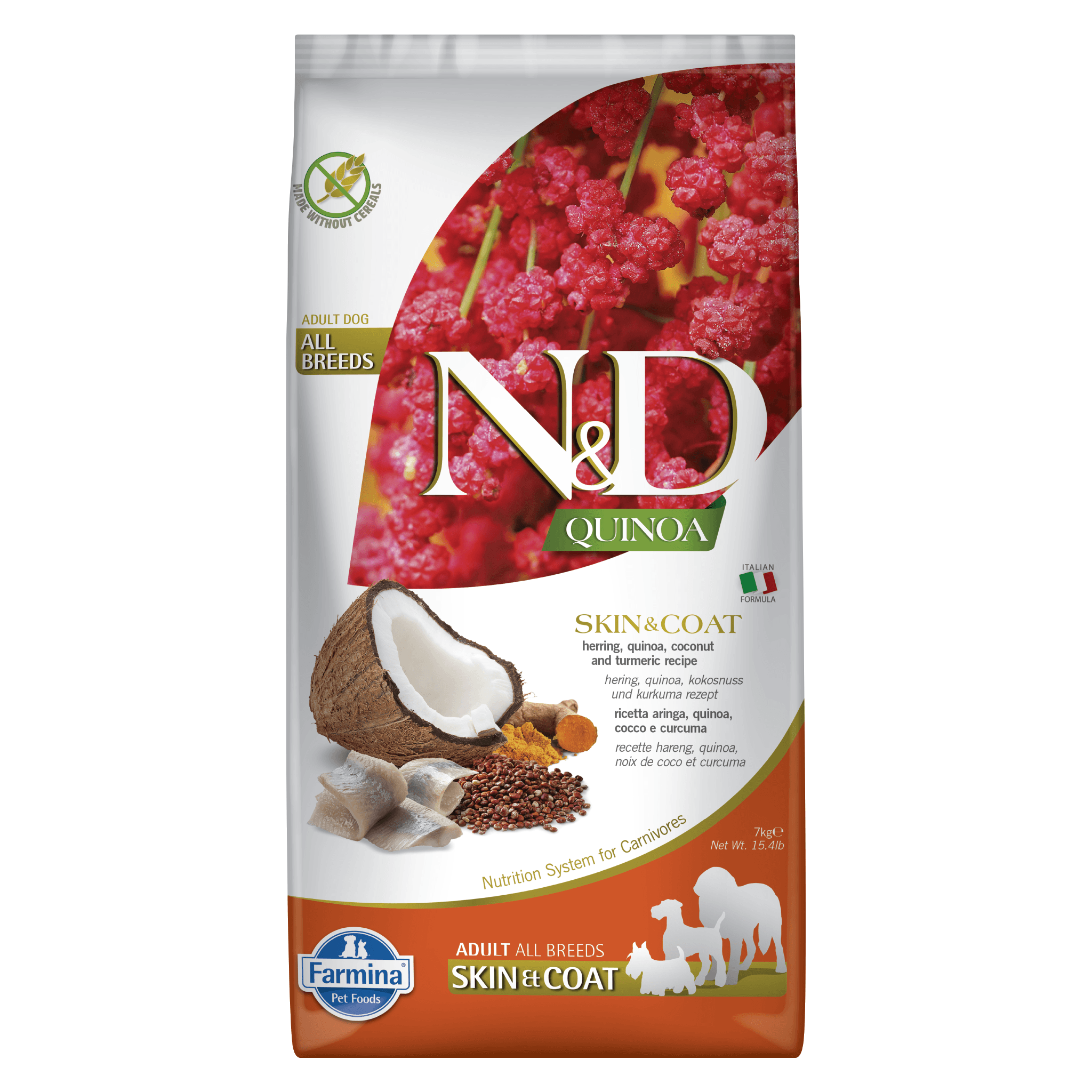 N&D Quinoa Skin & Coat Herring Dry Dog Food - Image 2