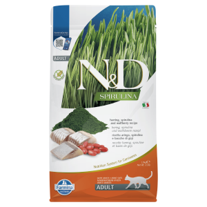 N&D Spirulina Herring, Spirulina AND Wolfberry Adult Cat 1.5kg